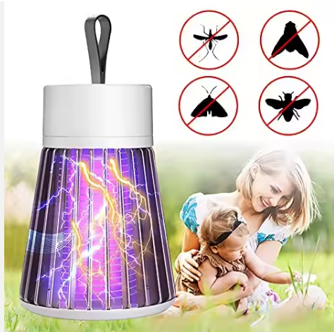 USB Charging Mosquito Killer Lamp Insect Bug Zapper Fly Catcher Solid ABS Pest Control Lamp for Home Electrical Batteries
