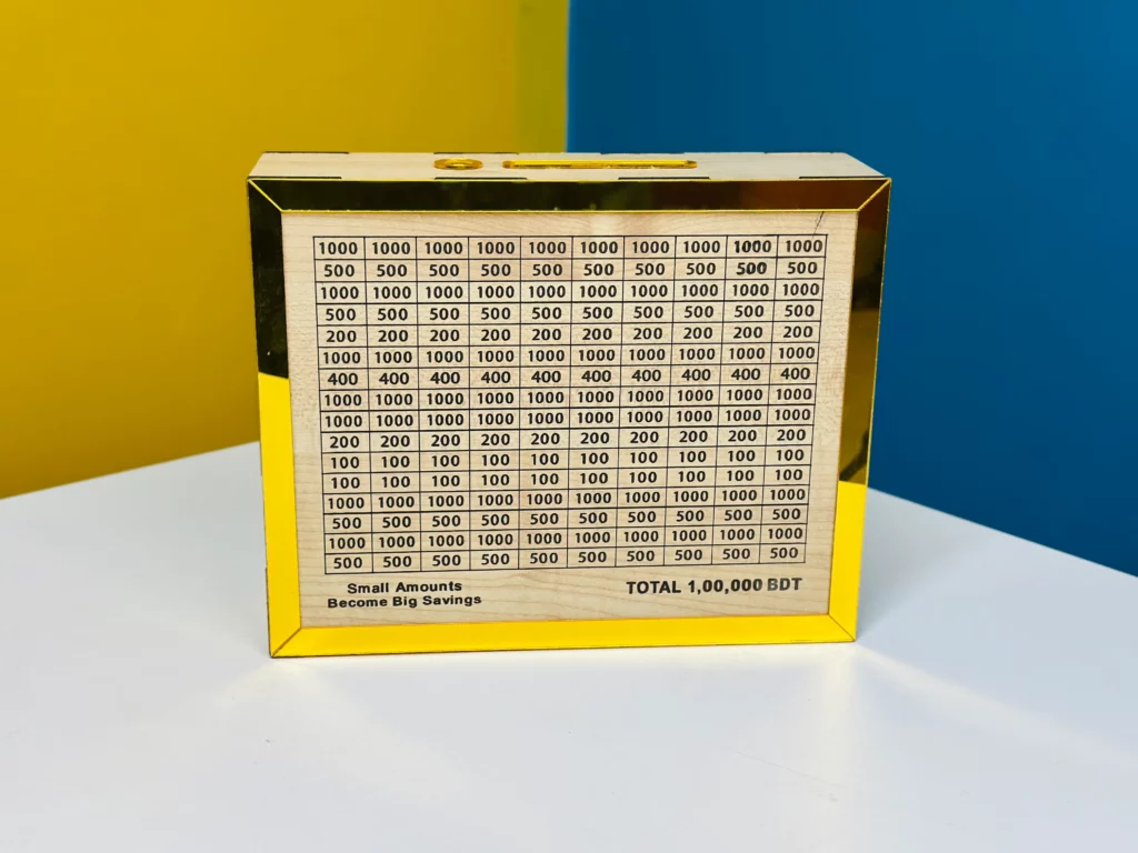 Wooden Savings Box – 1 Lakh BDT