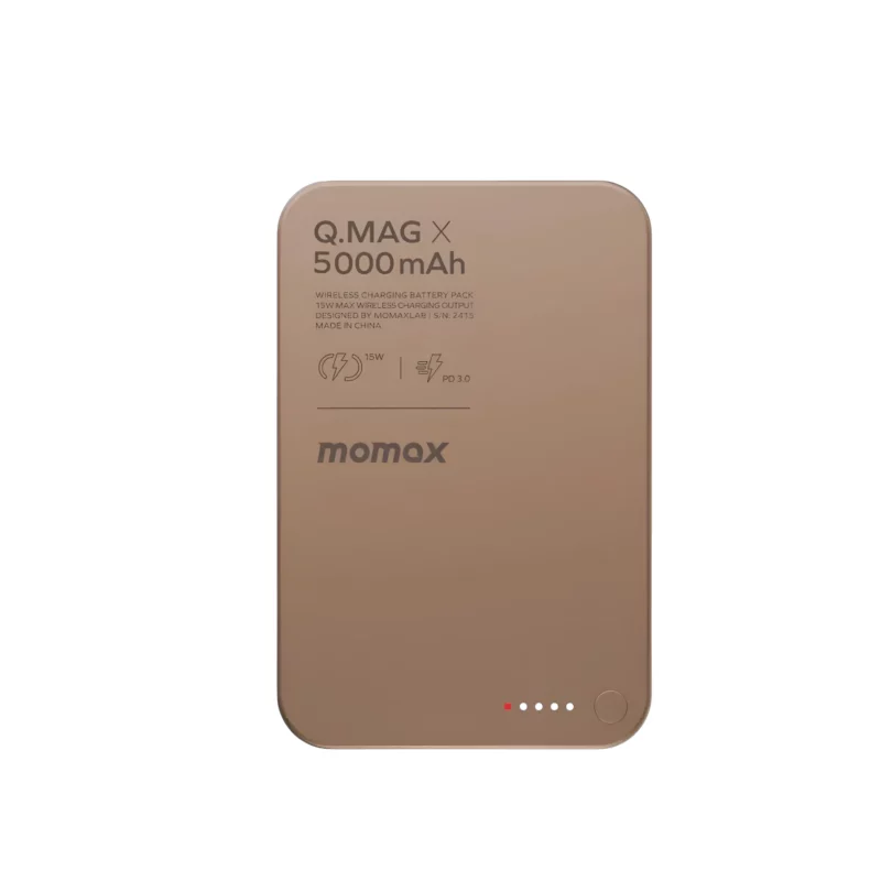 Momax Q.Mag X Magnetic Wireless Power Bank 5000mAh – Golden