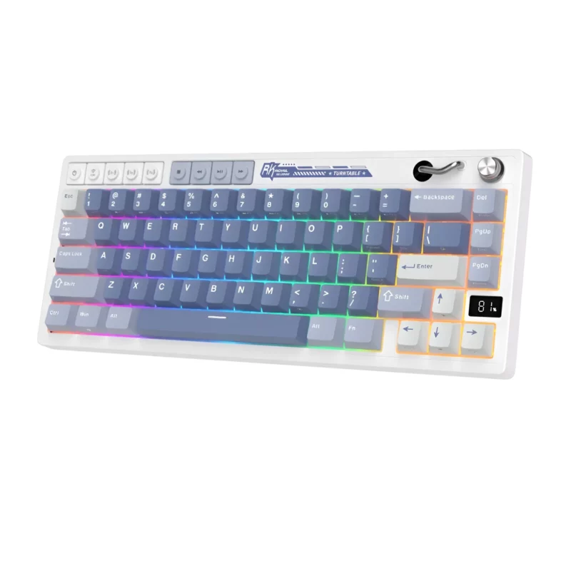 Royal Kludge RK M65 Tri-Mode Wireless RGB Mechanical Keyboard – Ocean Blue