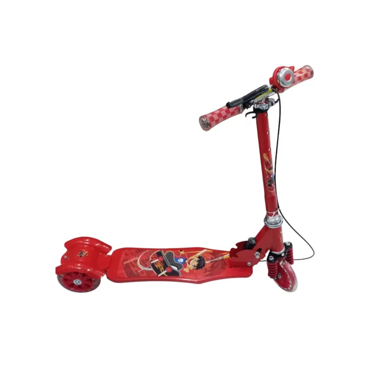 Foldable 3-Wheel Kick Scooter For Kids – Red