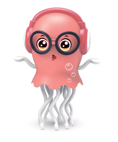 Durable Plastic LED Light Octopus Electric Sensory Crawling Squid Toy Obstacle Avoidance Feature Electronic Pet for Pink color