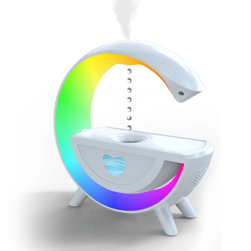 Anti-Gravity Water Drop Humidifier & Bluetooth Speaker with LED Atmosphere Light